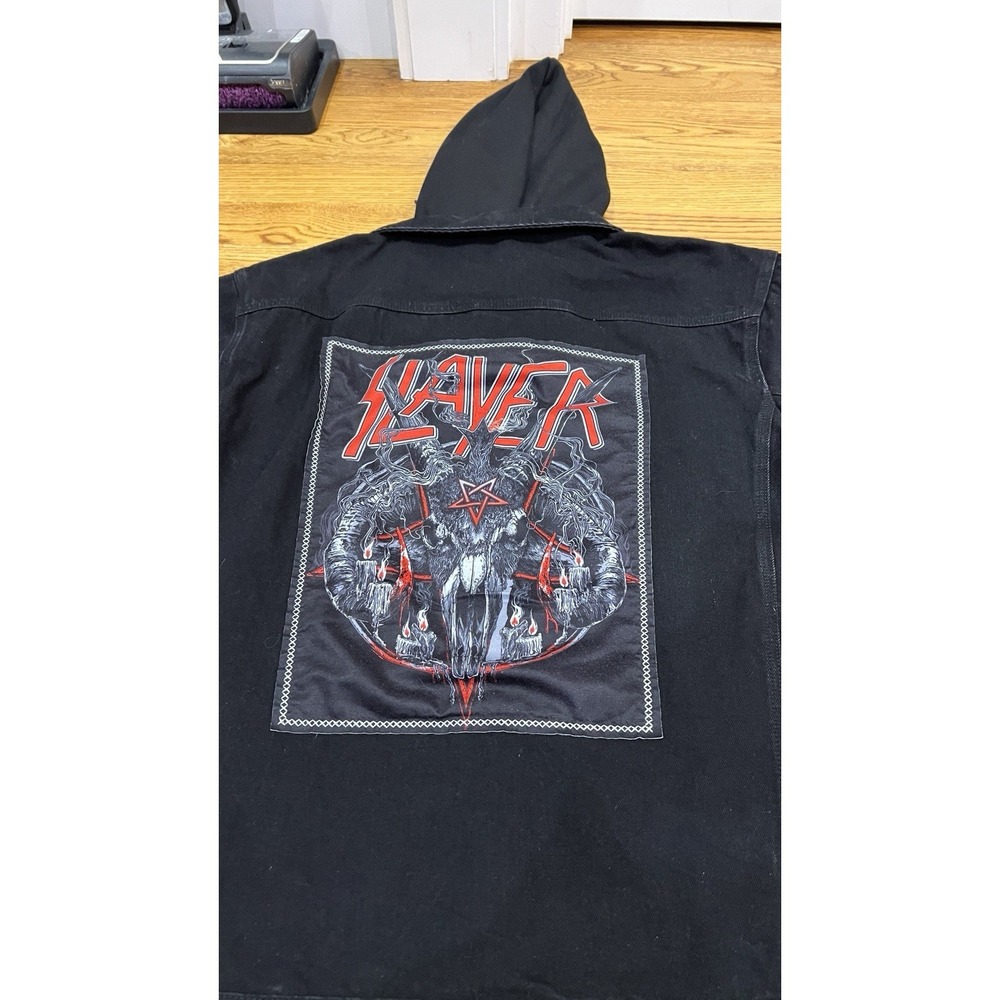 Slayer Tour Jean Jacket With Hood Black Size‎ XL
